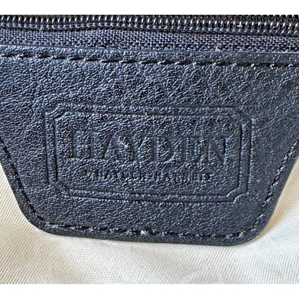 Hayden by Hayden Harnett‎ Shoulder Bag Black Woven Vegan Leather Tote Shopping